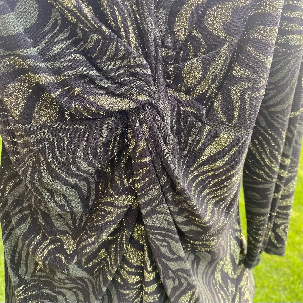 J.B.S. Ltd. Plus Size black sparkly holiday evening Top - Picture 11 of 14